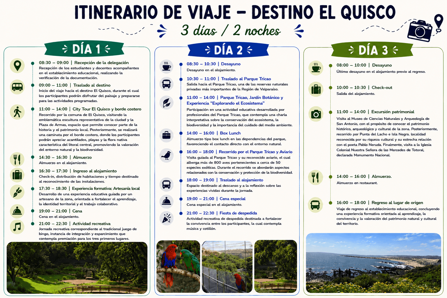 🎒 ¡Nuestra escuela se adjudicó una Gira Educativa SERNATUR con destino a El Quisco!